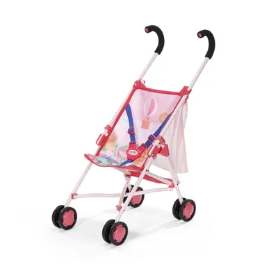 Produktbild von BABY born Puppenwagen Pink mit Tasche & 3-Punkt-Gurt faltbar