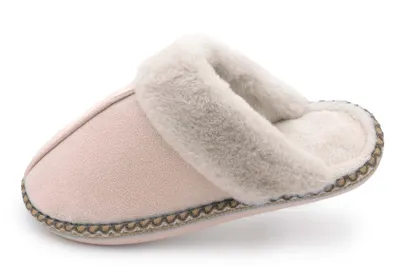 Produktbild von Pantoffeln mit Warmfutter Hausschuhe rutschfeste Slipper Outdoor/Indoor rosa, Gr.40