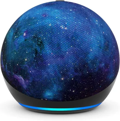 Produktbild von Amazon Echo Dot Kids (5th generation), Amazon Alexa, Sphärisch, Blau, Rainbow Swirl, Stoff, Recycelbarer Kunststoff, Deutsch, Englisch, Spanisch, Französisch, Italienisch