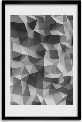 Produktbild von Bild - Bilderrahmen - 40 cm x 60 cm - MDF - Rahmen - Wandkunst - Abstraktion Dreiecke