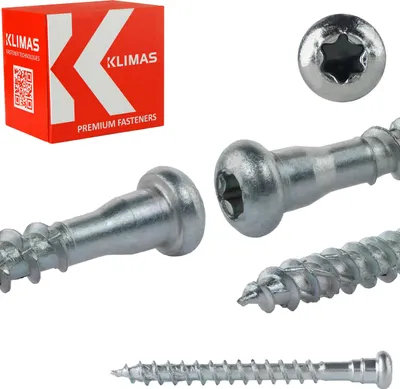 A product shot of screws and their packaging.