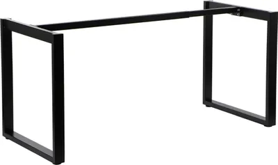 Produktbild von Metallgestell für Schreibtisch oder Tisch NY-131A, längenverstellbar, verstellbare Beine, Maße 120-180x80x72,5 cm, Schwarz