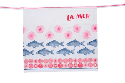 Produktbild von Bistroschürze LA MER Blau Schürze Kochschürze Baumwolle Overbeck And Friends