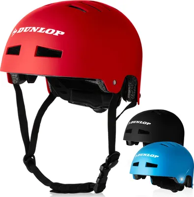 Produktbild von DUNLOP SPORTS Fahrradhelm Kinder Jugendliche Erwachsene - Test - Leichter robuster Urban Allrounder Helm, 14 Fach belüftet, Schnellverschluss, Auto Kopfanpassung ROT, Gr. S