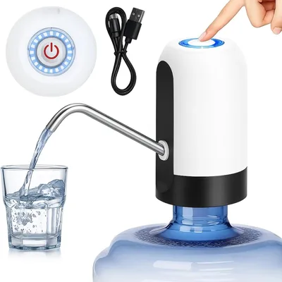 Zdjęcie produktu dla Pompka elektryczna do wody LED dozownik dystrybutor USB do butli 20L biały