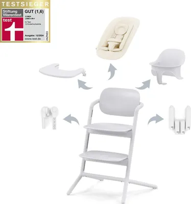 Image de Cybex Lemo 4in1 Ensemble chaise haute All White