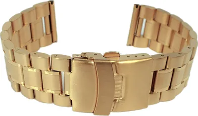 Produktbild von Minott Uhrenarmband gelbgoldfarben massives Edelstahlband > Edelstahl, Stegbreite:22mm