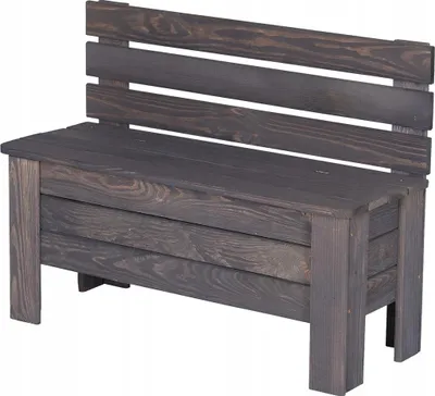 Obrázok produktu pre STOLMAK Záhradný drevený box 111 l 71x54x29 cm sivý, masívna borovica, box na podušky, úložná lavica