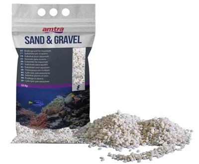 Imagen del producto de Croci Amtra Gravel NOA: Grava natural para acuarios, sustrato decorativo, granulometría gruesa blanca
