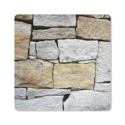 Obrázok produktu pre Podložka pod myš - Kamenný múr bez cementu - 20x20cm - Rohožka pod myš
