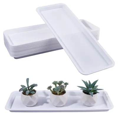 Produktbild von Rechteckige Pflanzenuntersetzer - 16 Stück - 40 x 15 x 2 cm