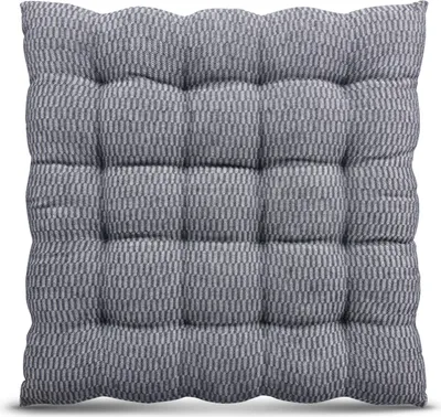 Produktbild von Stuhlkissen 40x40cm ( Hellgrau ) Hochwertiges Sitzkissen Atmungsaktiv Indoor & Outdoor - Baumwolle für Gartenstuhl Küche oder Esszimmer