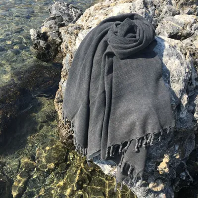 Immagine prodotto di Mijolnir, Taslanmis - Antracite, telo mare, antracite, 100% COTONE, 90 x 175 cm