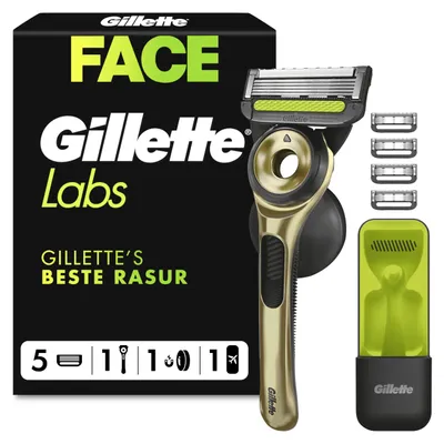 Zdjęcie produktu dla Maszynka do golenia Gillette Labs, seria Champion, edycja Gold, metal, kolor złoty
