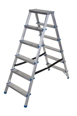 Produktbild von drabina AL 2x6 dwustronna / stopnie DRABEST
