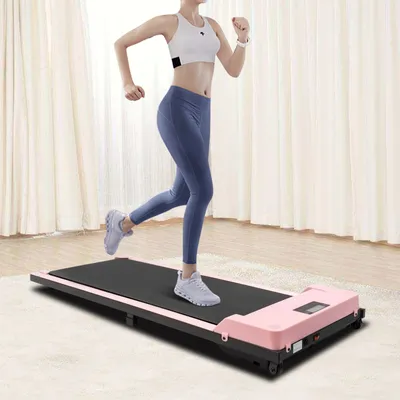 Obrázek produktu pro Běžecké pásy Motorizovaný běžecký pás Home Trainer Walking Pad s dálkovým ovládáním pro domácnost, kancelář, tělocvičnu (růžová)