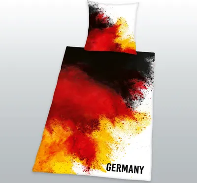 Produktbild von Germany Fußball Bettwäsche Renforcé - 135x200 80x80 cm Baumwolle