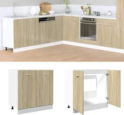 Produktbild von Möbel Unterschrank Lyon Sonoma-Eiche 80x46x81,5 cm Holzwerkstoff - Küchenschränke &27724