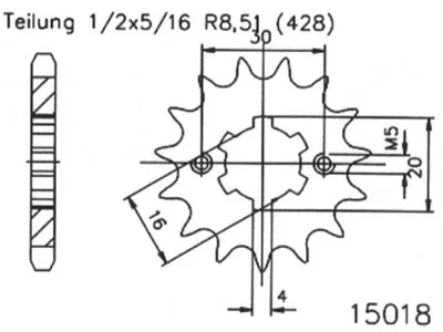 Immagine prodotto di Pignone ESJOT Standard 428 14T