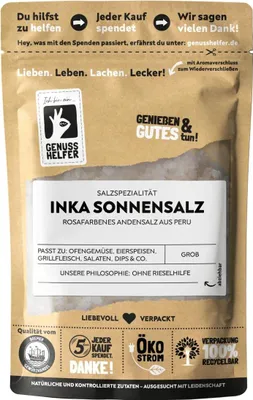Produktbild von Inka Sonnensalz, rosa Salz aus Peru, 120g