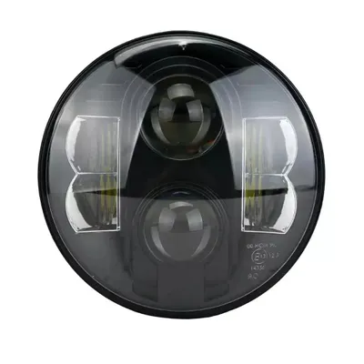 Obrázok produktu pre LED svetlomet 7 palcov vhodný pre Harley Davidson so svetlometom ECE Craftride TH4 čierny