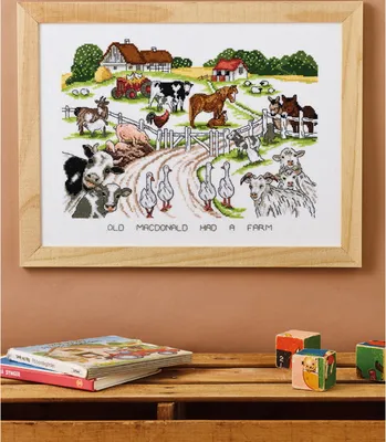 Produktbild von Permin Kreuzstich Stickpackung "Der Bauernhof ", Zählmuster, 40x30cm