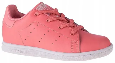 Image de Adidas - Baskets pour enfants « Stan Smith EL K », cuir grainé PP757 (23 EU) (rose vif)