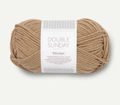 A skein of yarn with a label.