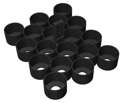 Immagine prodotto di Portacolori Citadel a 18 scomparti, nero, per vaschette da 18/24 ml