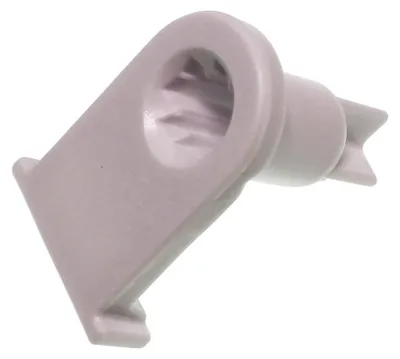 A single gray plastic hinge bushing for a refrigerator or freezer.