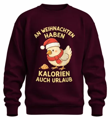 Zdjęcie produktu dla Calories Have Holiday Christmas Chicks Funny Gift Uni Bluza rozpinana, bordowy, M