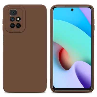 Produktbild von Cadorabo Hülle für Xiaomi RedMi 10 Schutz Hülle in Braun TPU Silikon Etui Case Handyhülle