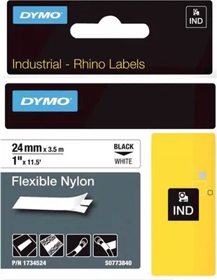 Produktbild von DYMO Nylonband, zur Markierung von Kabeln und Drähten, weiß, 19mm, 3,5m