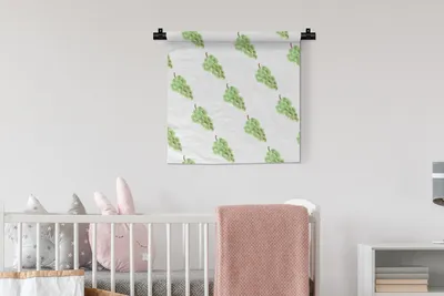 Produktbild von MuchoWow® Wandteppich Wandbehang Weintrauben - Aquarell - Muster 60x60 cm Tapisserie Dekoration Wandtuch - Dekorationen - Wand Decke