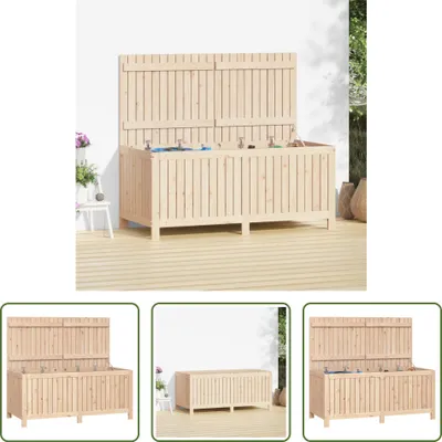 Immagine prodotto di The Living Store Cassapanca da giardino 147x68x64 cm in legno di pino massiccio
