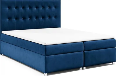 Produktbild von Best for Home Boxspringbett mit Bettkasten Trinity K-6 Bonellfederkern inkl. Topper, mit Lieferung, Aufbau & Entsorgung 200x200-Blau