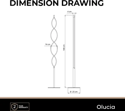 Produktbild von Olucia - KUNO - Stehlampe - Silberfarben