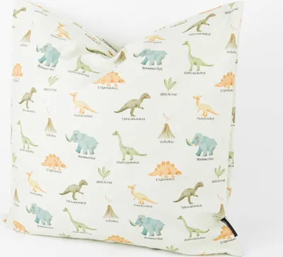 Produktbild von Kissenhülle Dinosaurier mintgrün bunt div. Größen SCHÖNER LEBEN Größe 80x80cm (HxB) 80x80cm (HxB) Größe