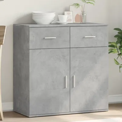 Obrázek produktu pro vidaXL Příborník betonový šedý 79x38x80 cm materiál na bázi dřeva