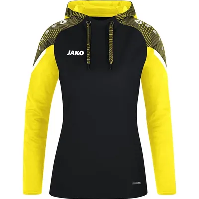 Produktbild von Jako Performance Kapuzensweat Damen - Schwarz / Soft Yellow