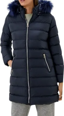 Obrázok produktu pre Dámsky prešívaný tmavomodrý kabát s kapucňou Felix Hardy M