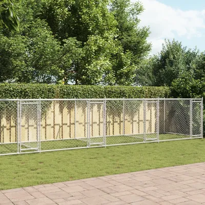 Produktbild von CLORIS Hundezwinger mit Türen Grau 12x2x1,5 m Verzinkter Stahl - Sonstiges Hundezubehör LL0000257601