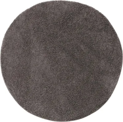 Produktbild von benuta Teppich Wohnzimmer Soho Grau ø 120 cm rund Hochflorteppich Wohnzimmerteppich Rutschfest Flauschig Plüsch Shaggy Weich