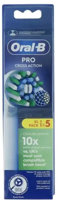 Productafbeelding van Oral B Oral-b Pro Cross Action White Opzetborstels (5 stuks)