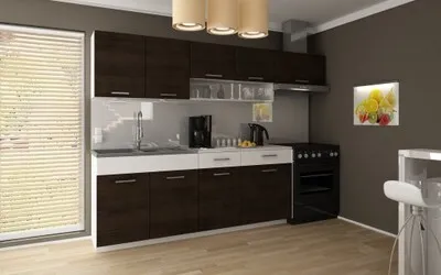 Obrázek produktu pro Kuchyňská linka TATIANA 240/180 - Wenge + bílý mat