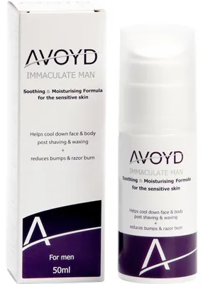 Produktbild von AVOYD Immaculate Man 50ml – Pflege gegen Rasierbrand & Rasierpickel, Lotion für Gesicht & empfindliche Zonen