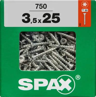 Produktbild von Spax Universalschrauben 3.5 x 25 mm TX 20 - 750 Stk.