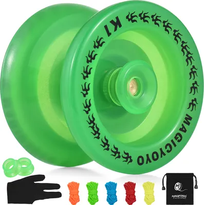 Produktbild von Unresponsive Yoyo fuer Kinder, Yo-Yo-Ball mit 5 Ersatzschnueren, Handschuh-Aufbewahrungstasche
