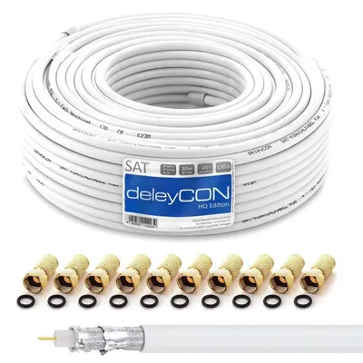 Produktbild von deleyCON MK1230, 30 m, F, F, Weiß