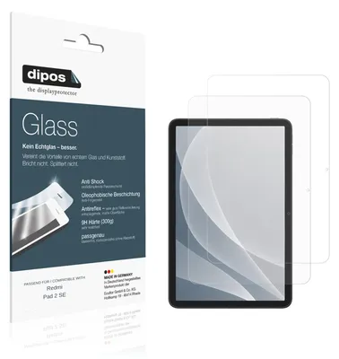 Immagine prodotto di 2x Pellicola Protettiva per Redmi Pad 2 SE Protezione opaco Vetro Flessibile 9H dipos